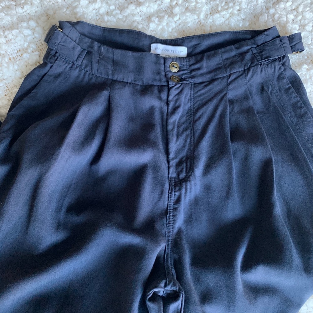 Urban Outfitters Wide Leg Navy Trousers